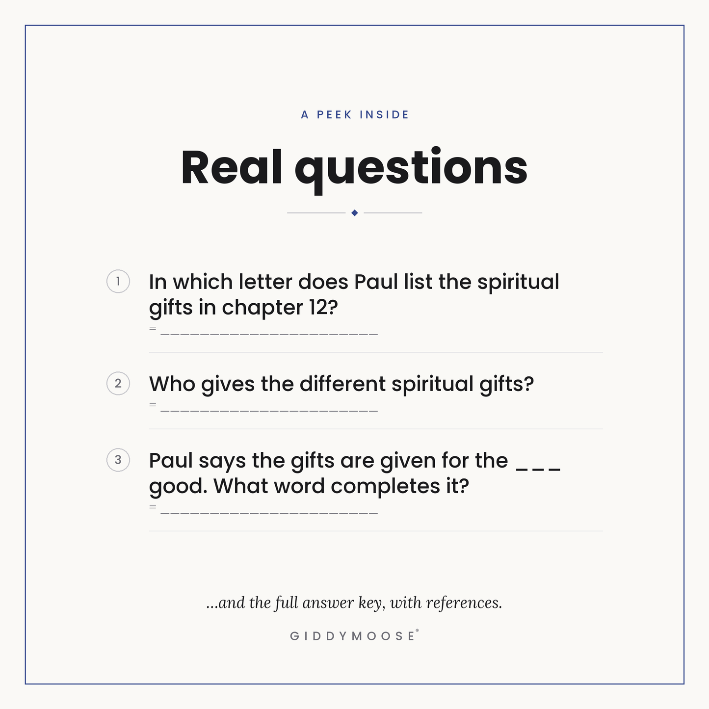 Gifts of the Spirit Bible Trivia Printable — image 3