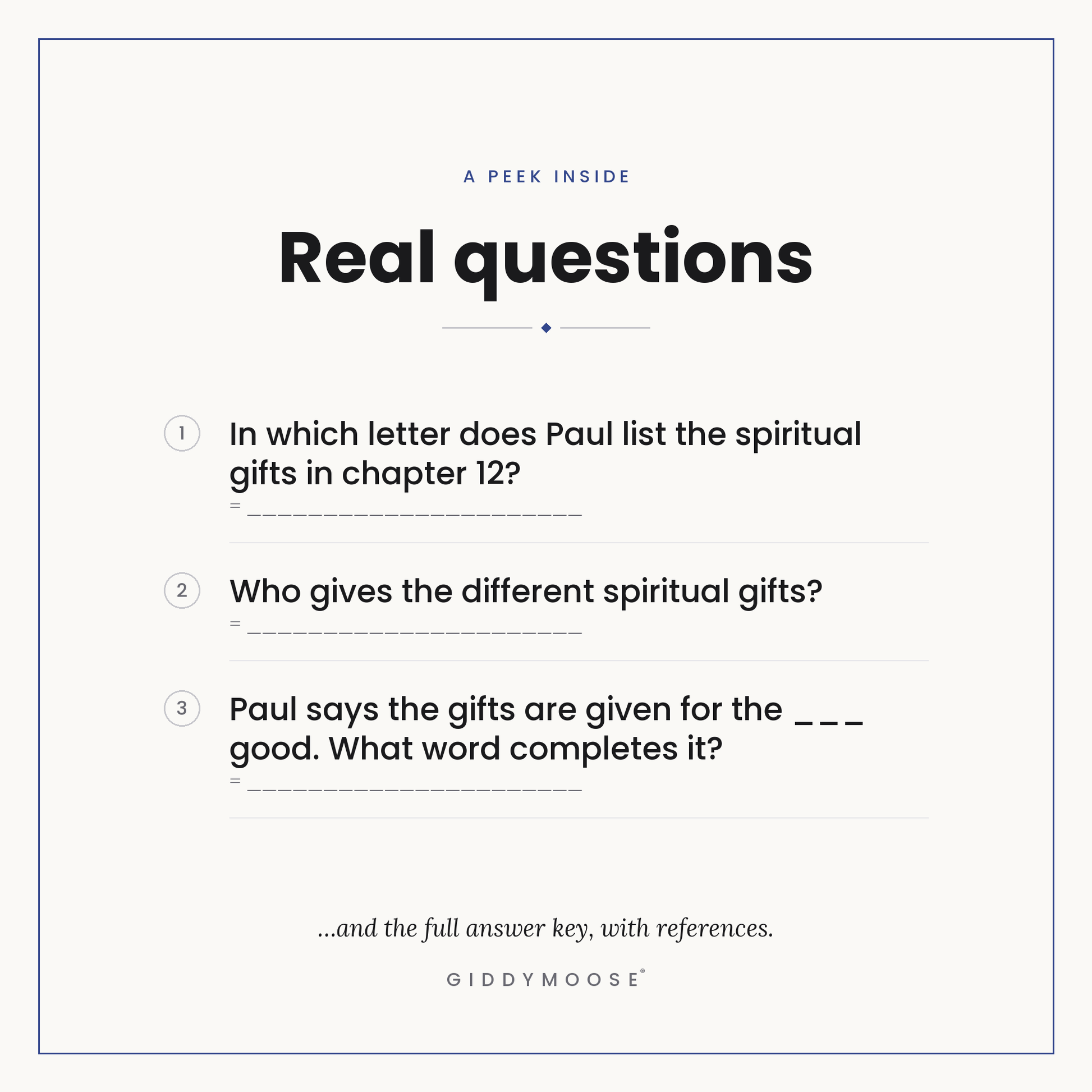 Gifts of the Spirit Bible Trivia Printable — image 3