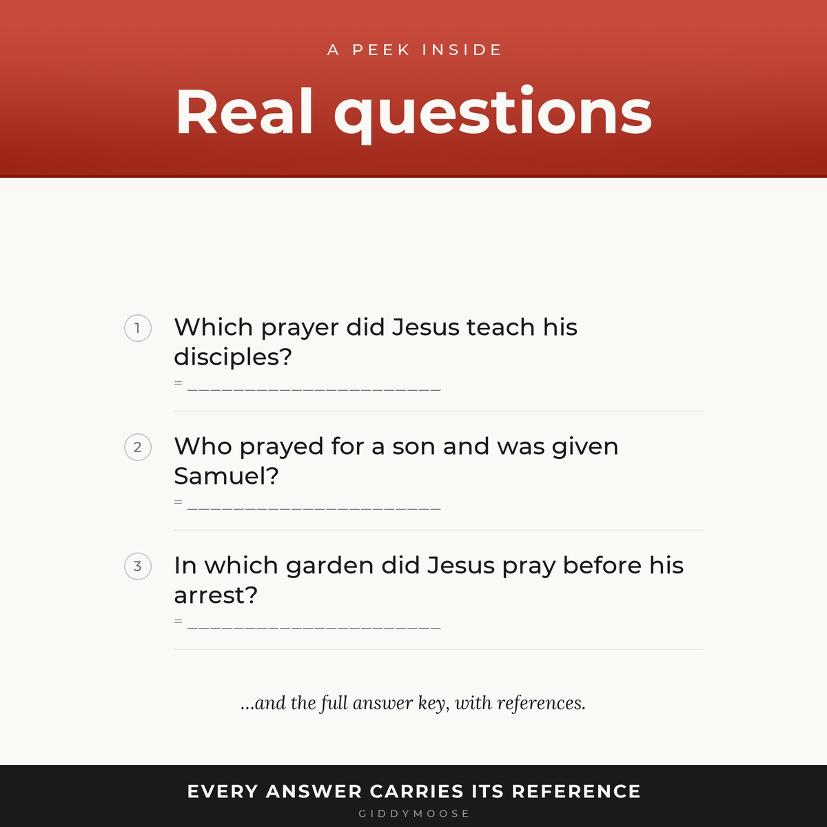Bible Prayers Trivia Printable — image 3