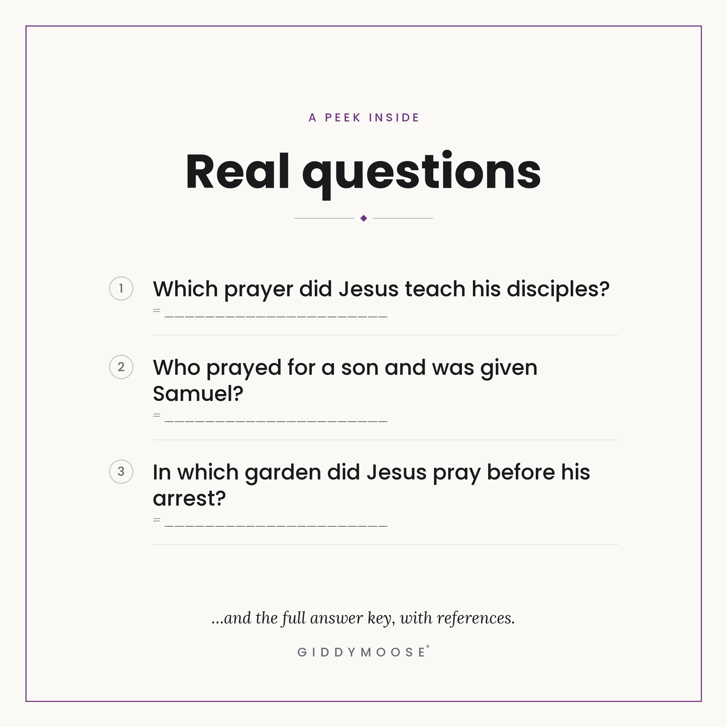 Bible Prayers Trivia Printable — image 3
