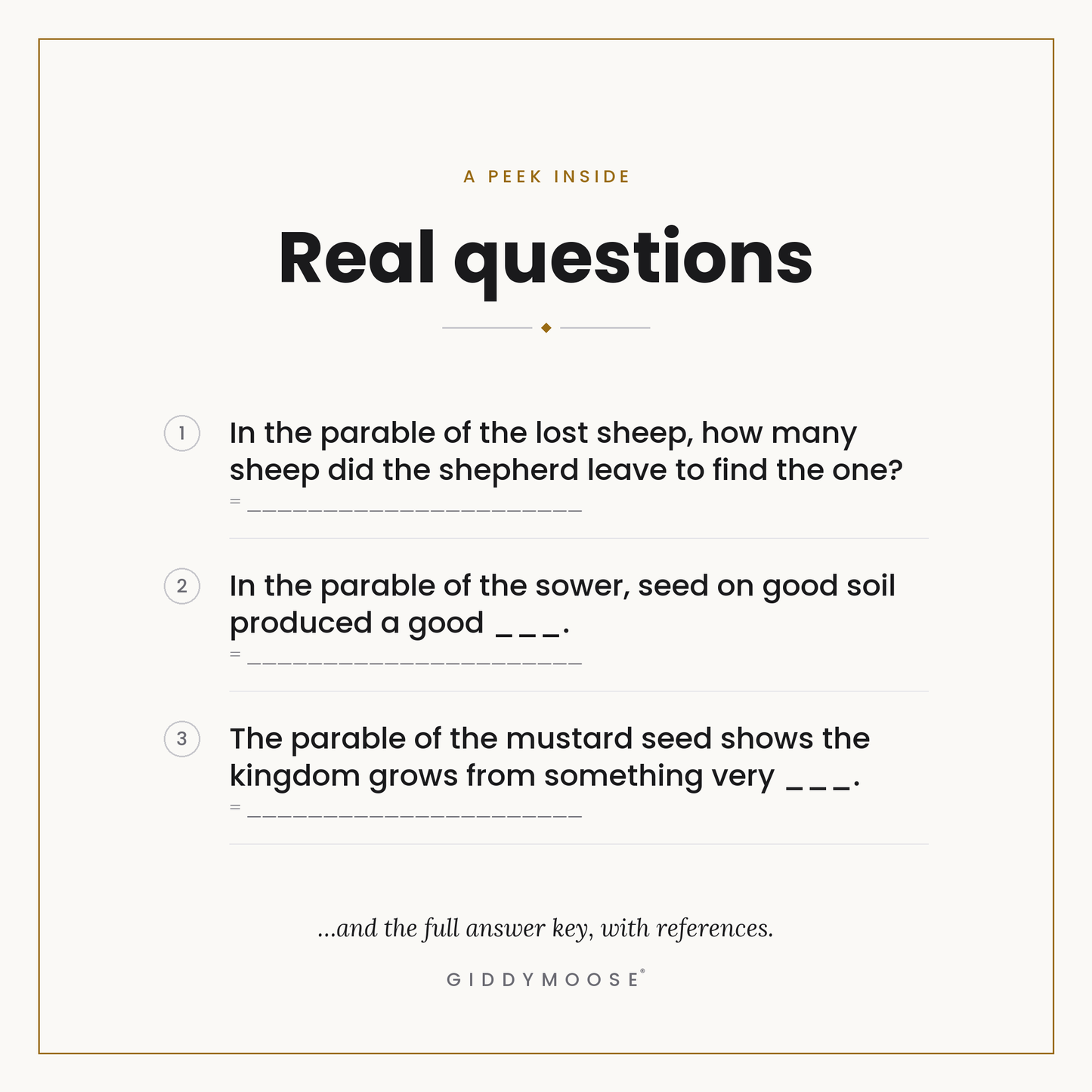 Parables of Jesus Bible Trivia Printable Vol 2 — image 3