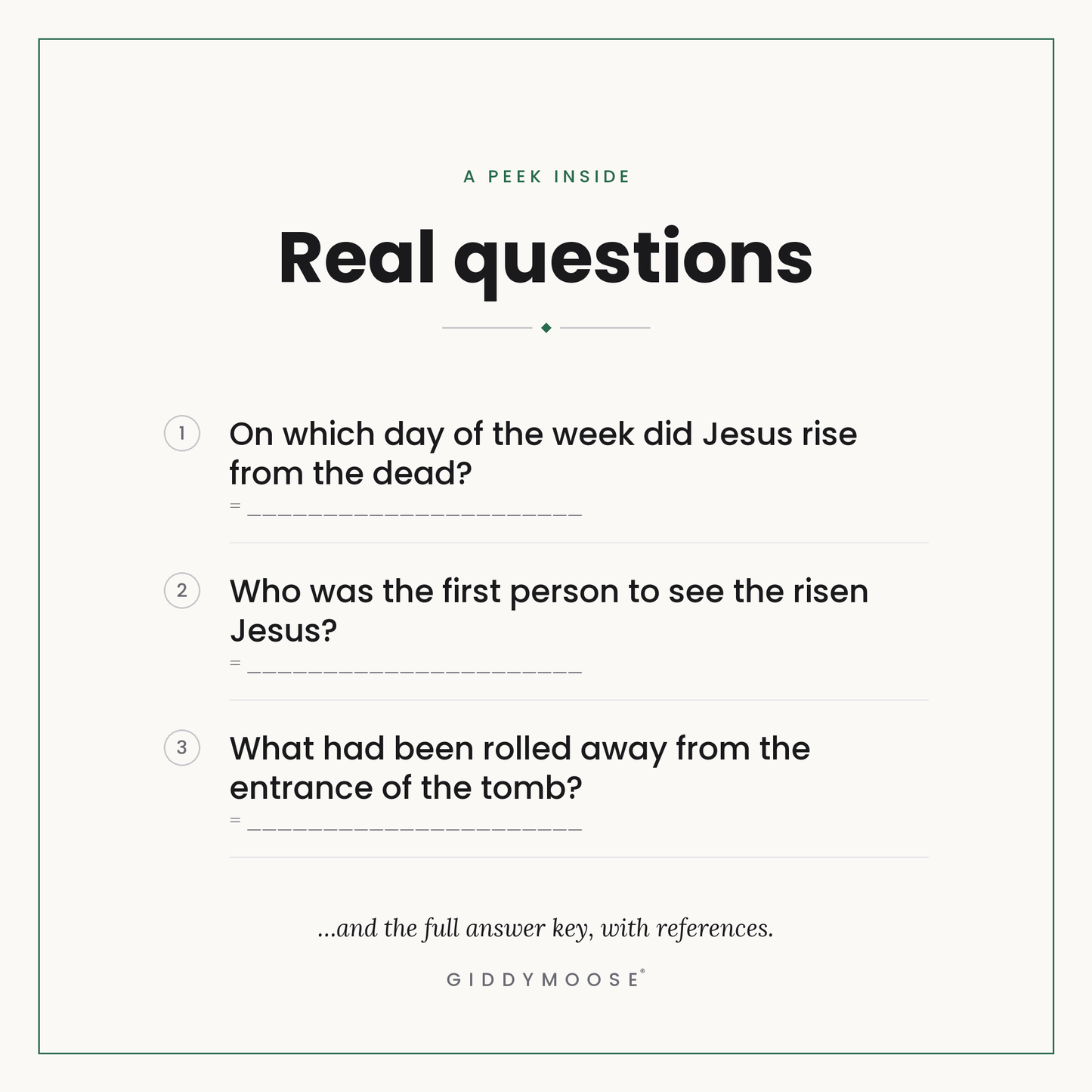 Resurrection of Jesus Bible Trivia Printable — image 3
