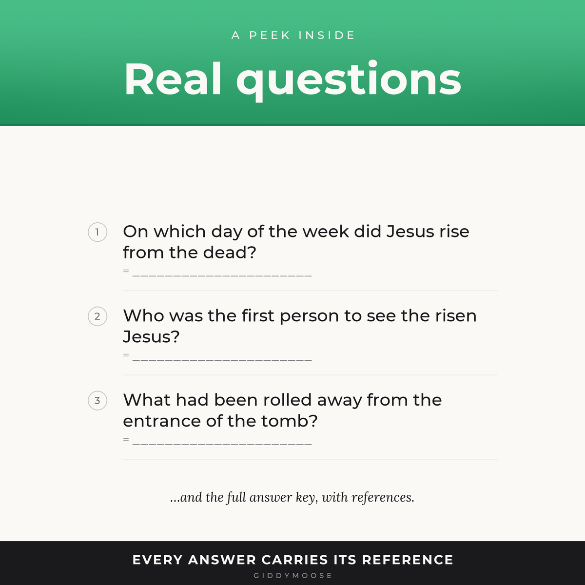 Resurrection of Jesus Bible Trivia Printable — image 3
