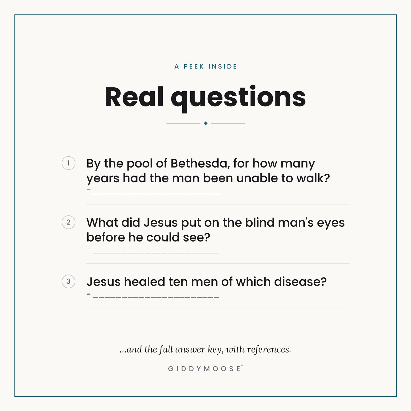 Miracles of Jesus Bible Trivia Printable Vol 2 — image 3