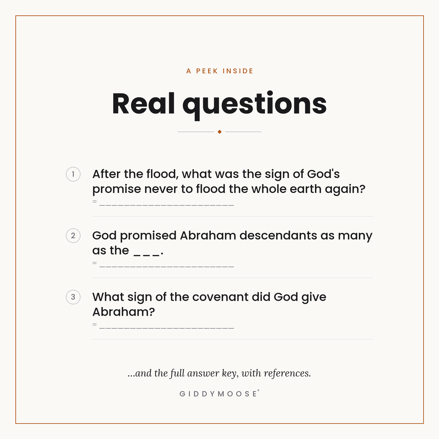 Bible Promises and Covenants Trivia Printable — image 3