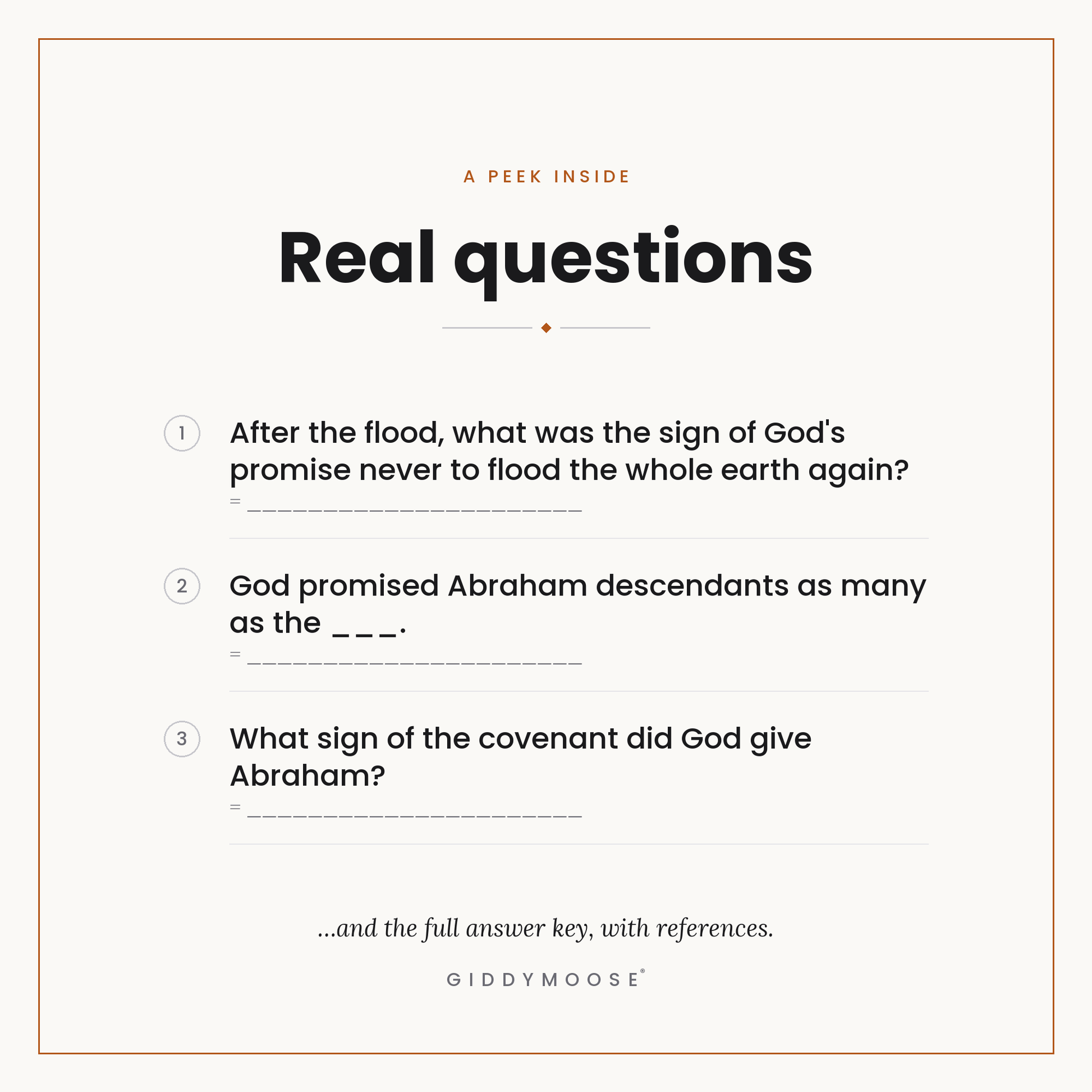 Bible Promises and Covenants Trivia Printable — image 3