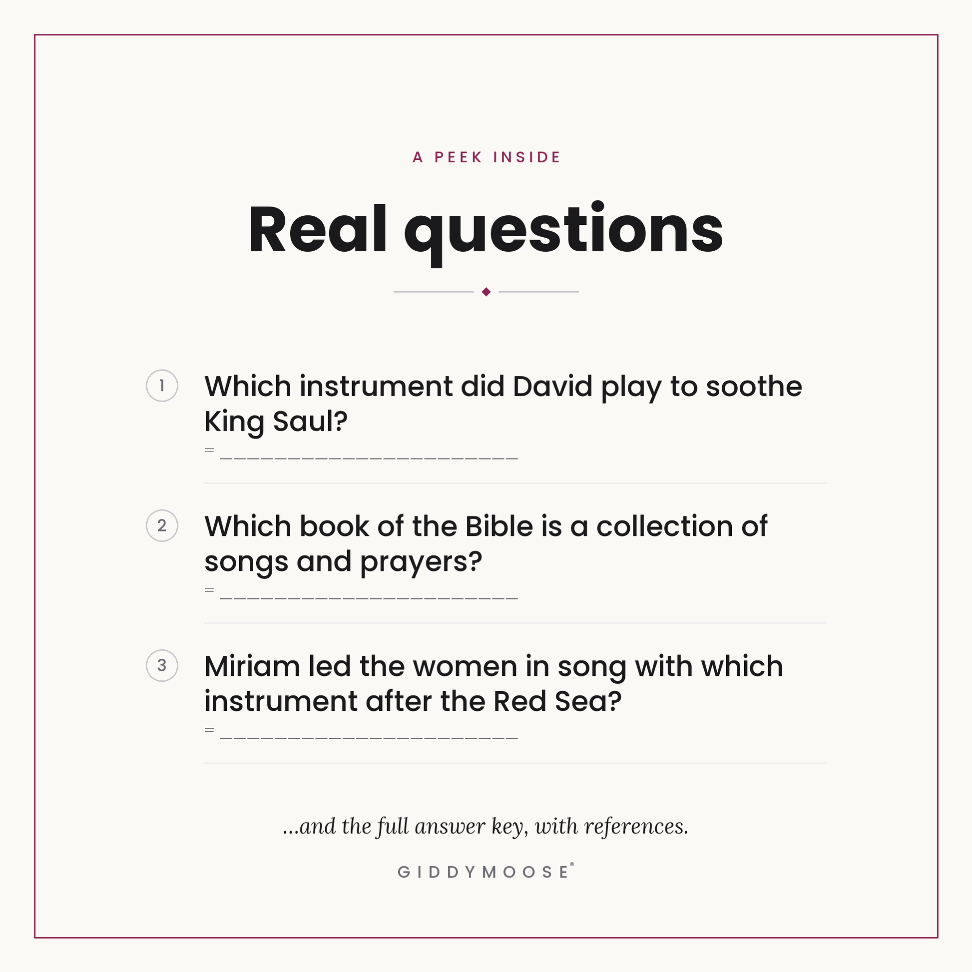 Bible Music and Song Trivia Printable — image 3