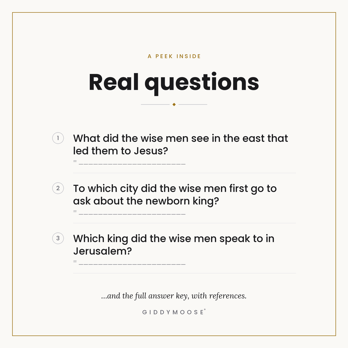 Wise Men and the Star Bible Trivia Printable — image 3