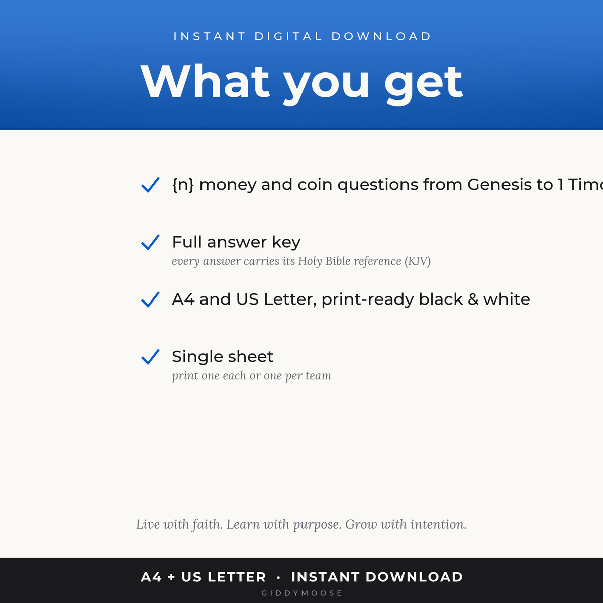 Bible Money and Coins Trivia Printable — image 2