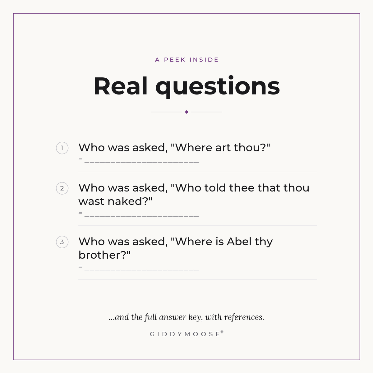 Questions God Asked Bible Trivia Printable — image 3