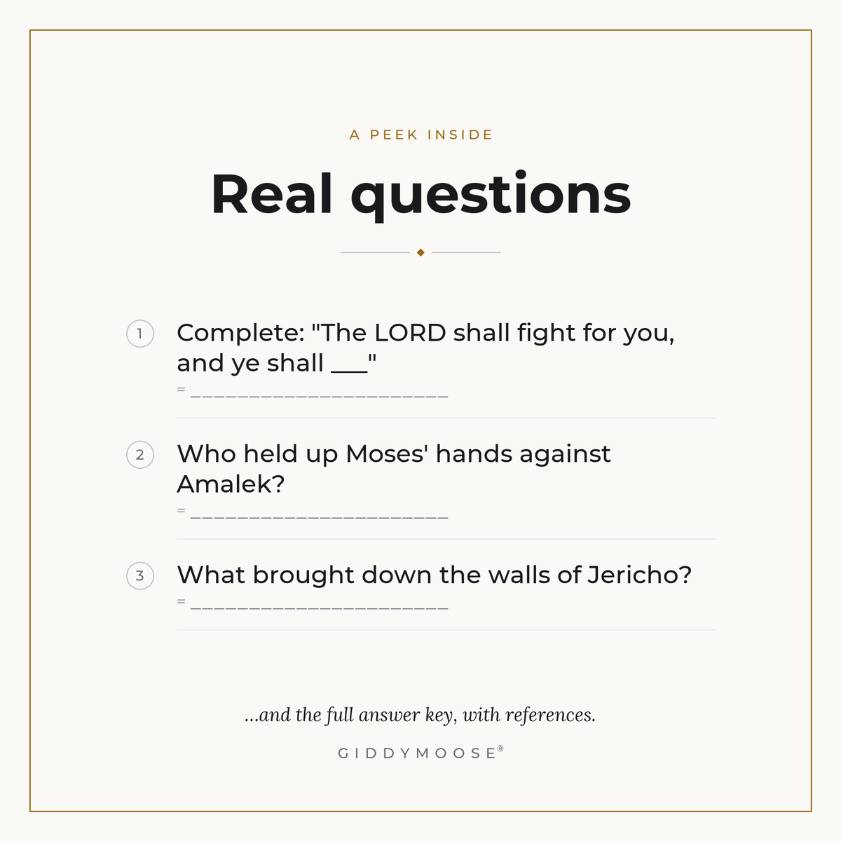 Battles Won Without Fighting Bible Trivia Printable — image 3