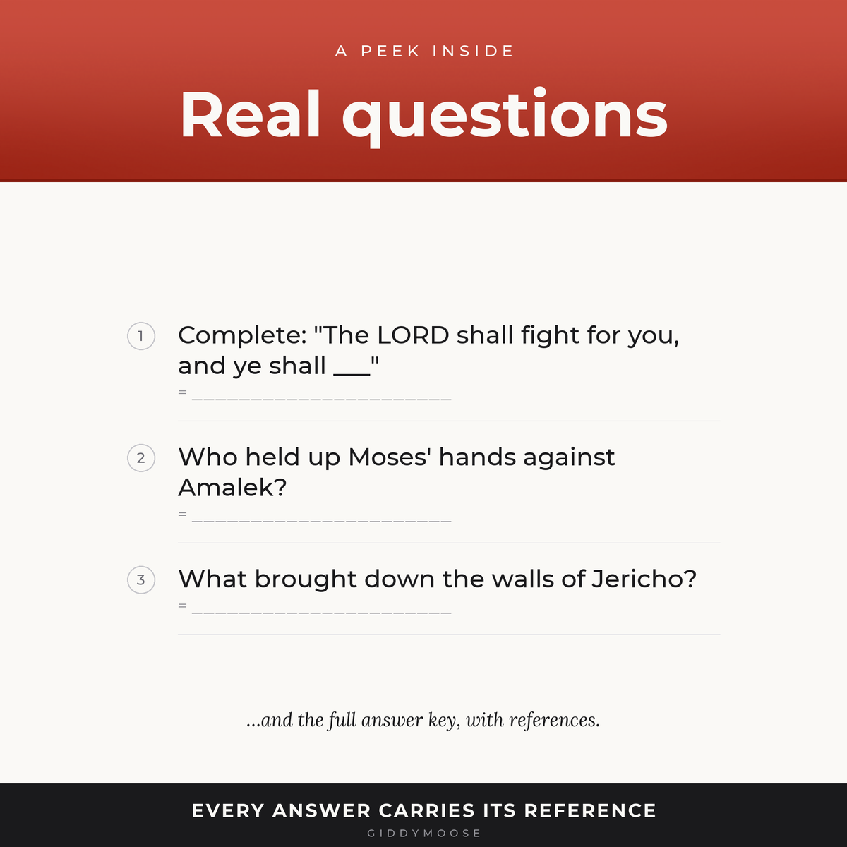 Battles Won Without Fighting Bible Trivia Printable — image 3