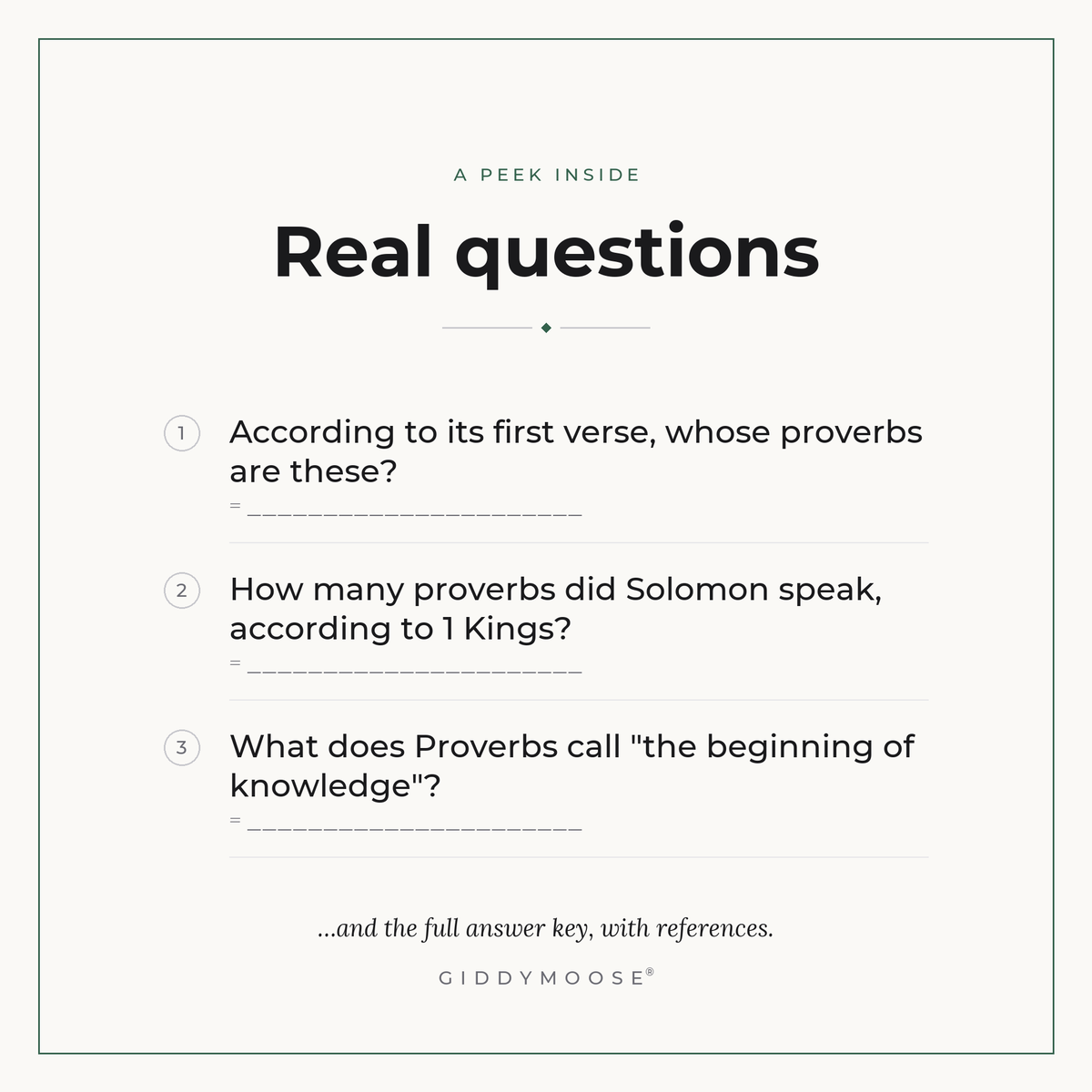 Book of Proverbs Bible Trivia Printable — image 3