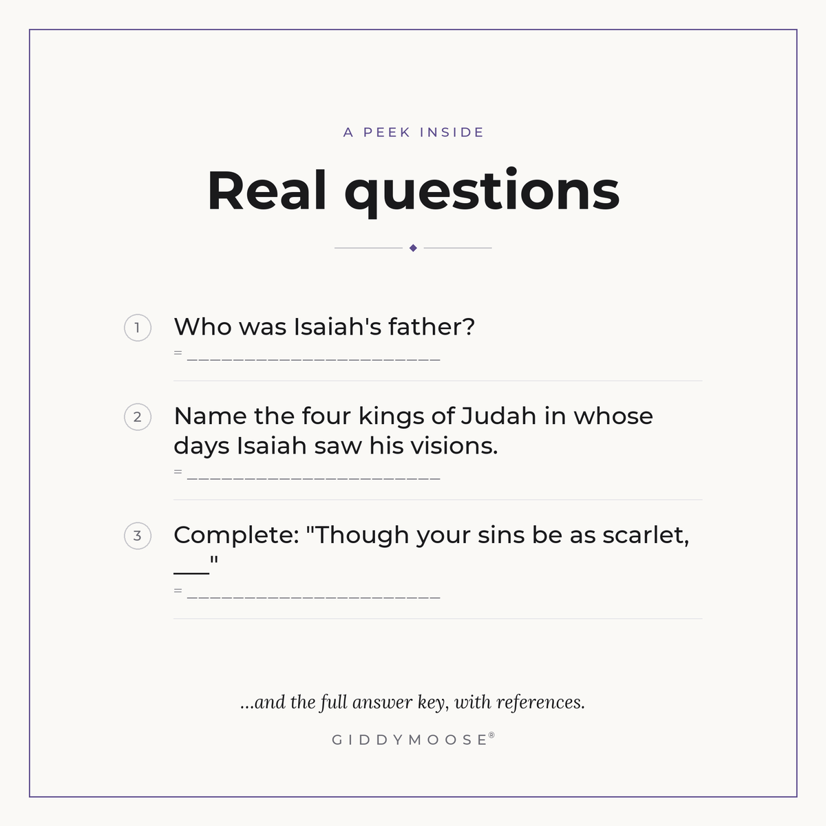 Isaiah Bible Trivia Part 1 Printable — image 3
