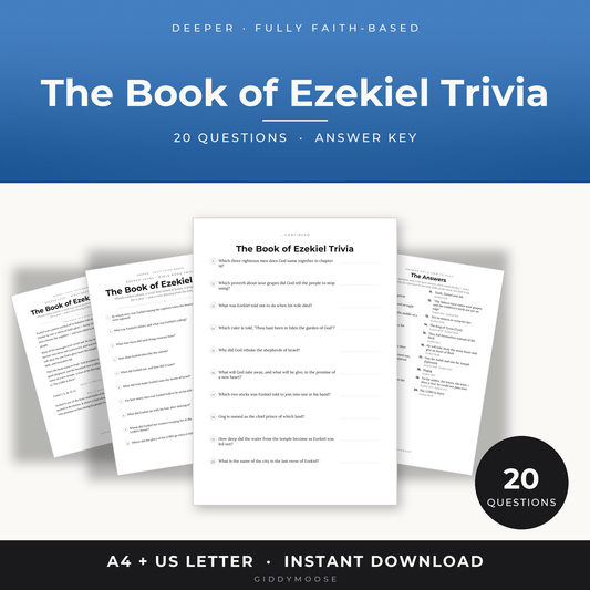 Book of Ezekiel Bible Trivia Printable