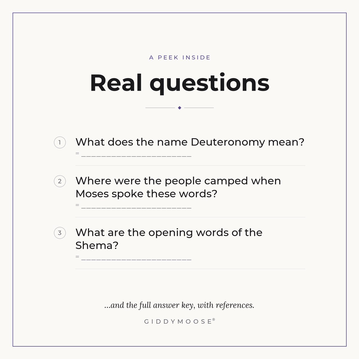 Book of Deuteronomy Bible Trivia Printable — image 3