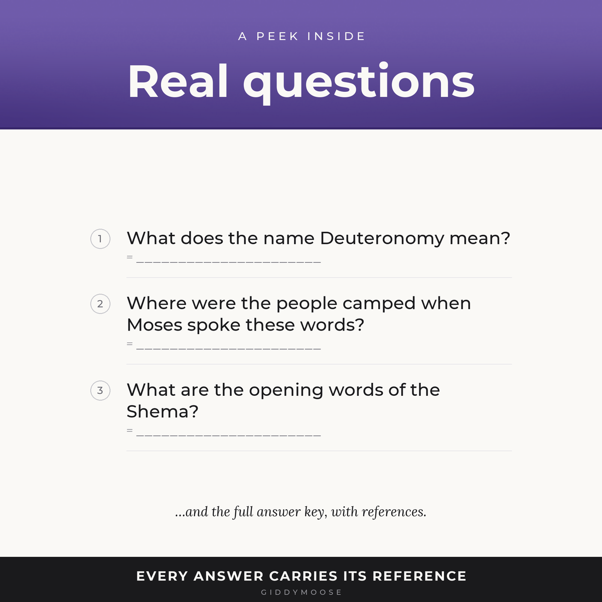 Book of Deuteronomy Bible Trivia Printable — image 3