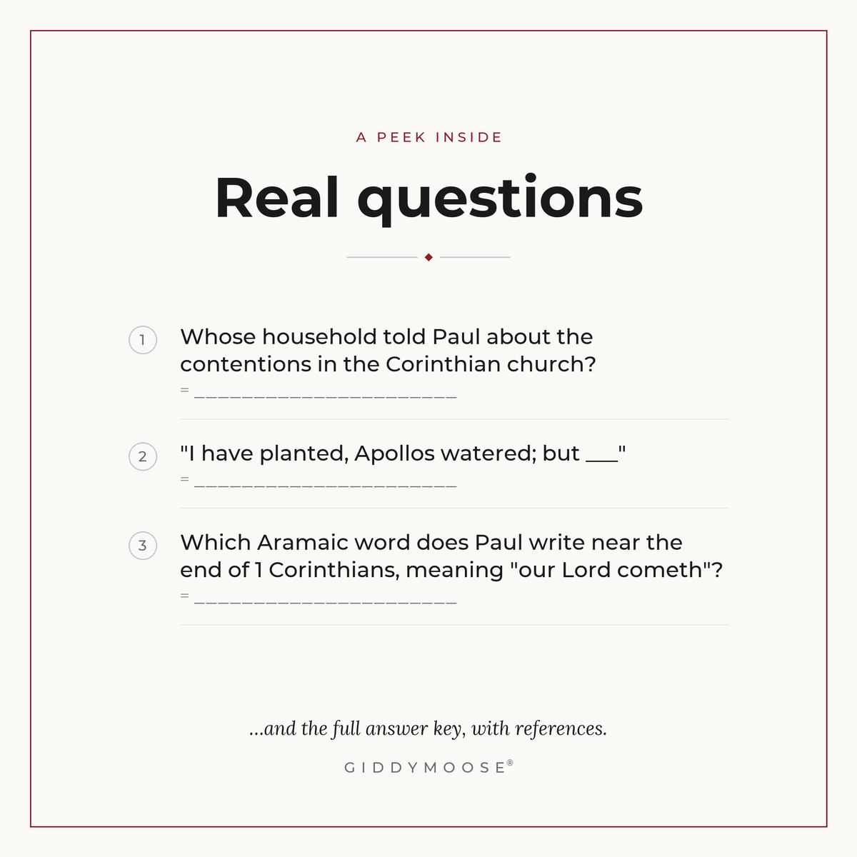 1 and 2 Corinthians Bible Trivia Printable — image 3