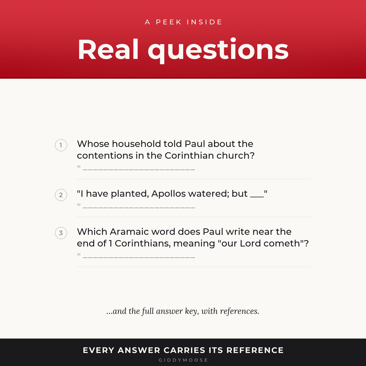 1 and 2 Corinthians Bible Trivia Printable — image 3