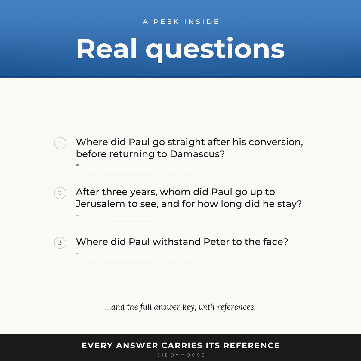 Galatians and Ephesians Bible Trivia Printable — image 3