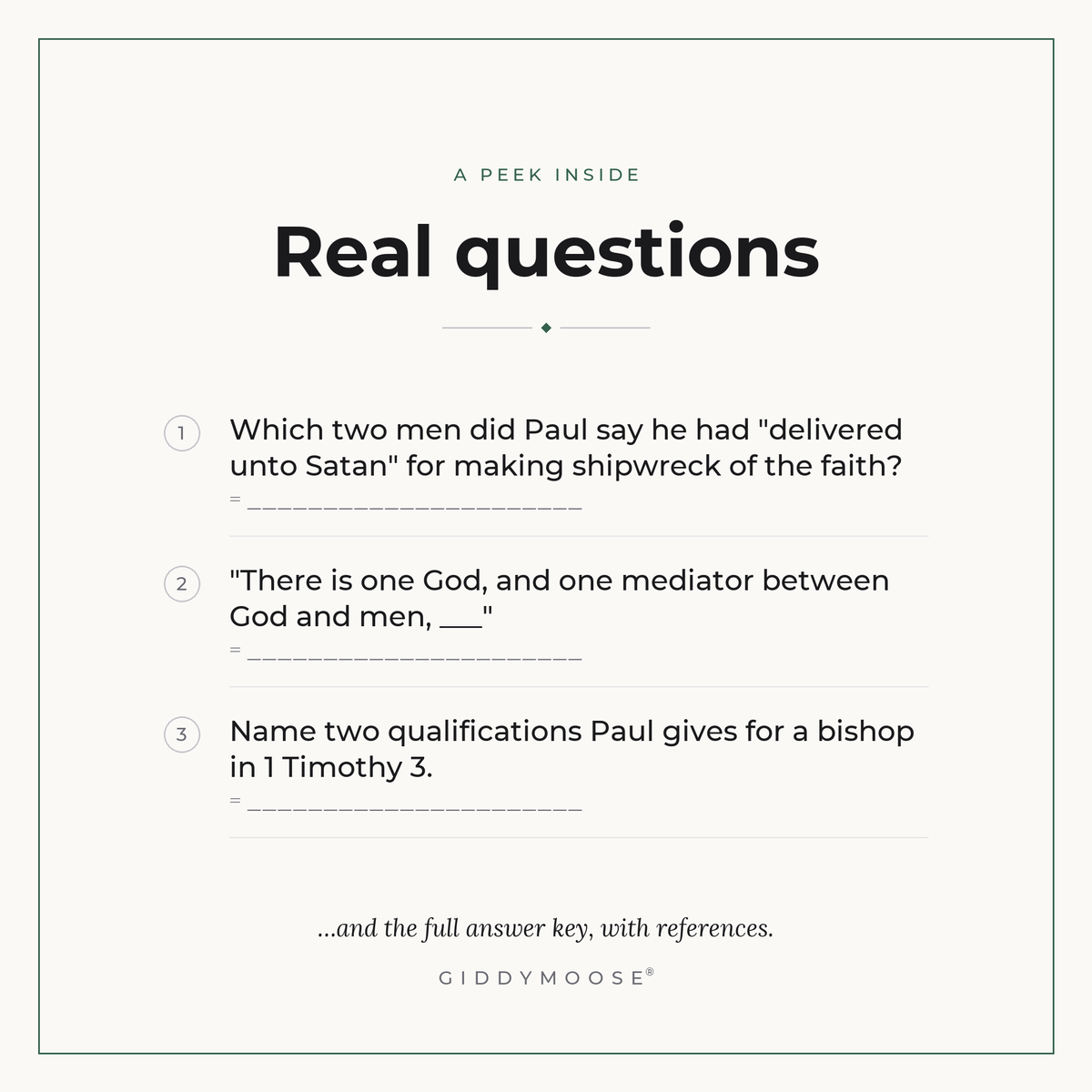 Timothy and Titus Bible Trivia Printable — image 3
