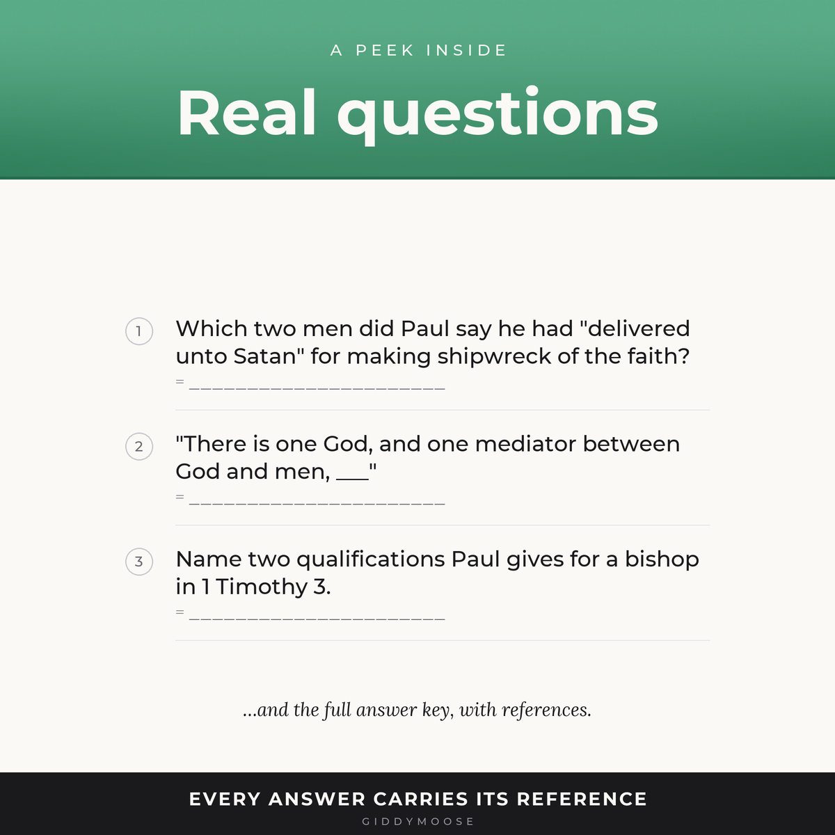 Timothy and Titus Bible Trivia Printable — image 3