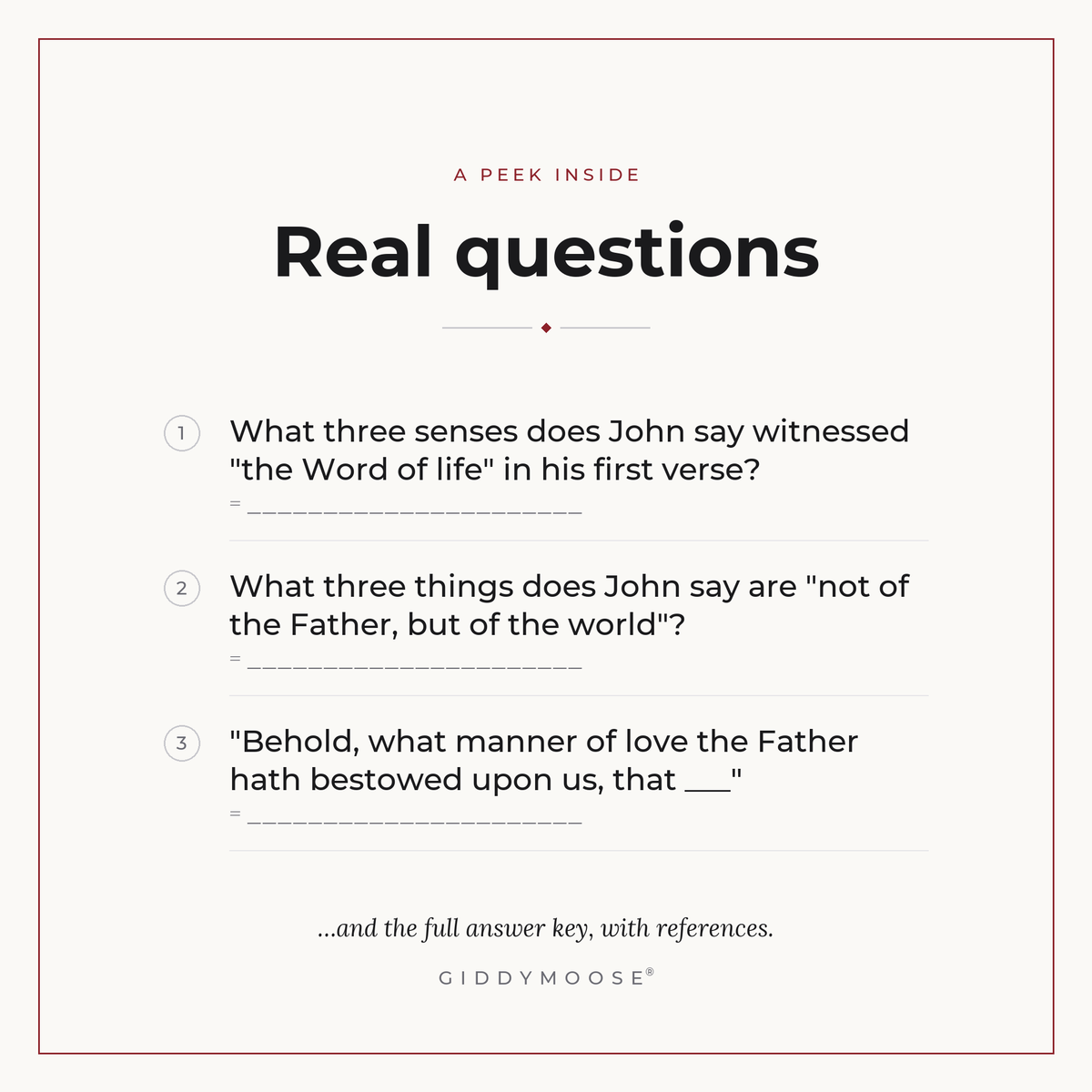 1 2 and 3 John Bible Trivia Printable — image 3