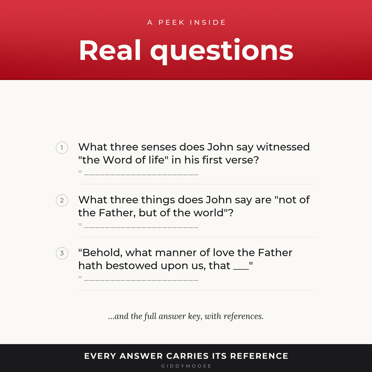 1 2 and 3 John Bible Trivia Printable — image 3