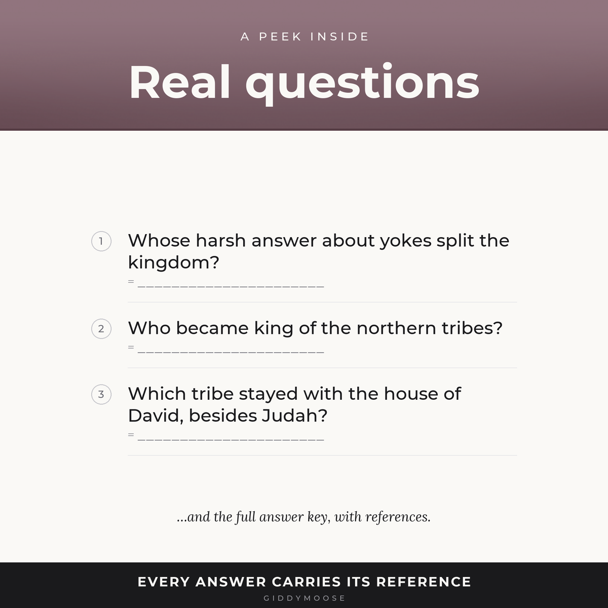 Bible Chronology and Kings Trivia Printable — image 3