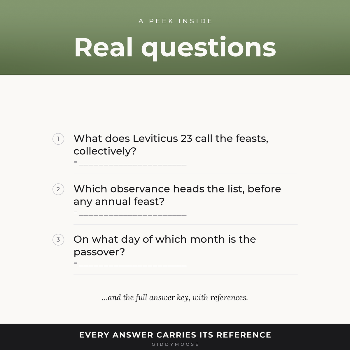 Feasts of the Bible Trivia Printable — image 3