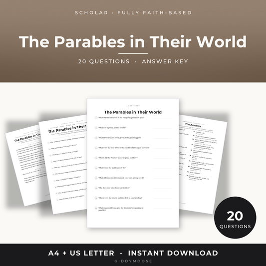 Parables in Context Bible Trivia Printable
