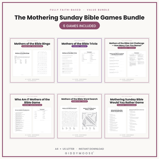 The Mothering Sunday Bible Games Bundle