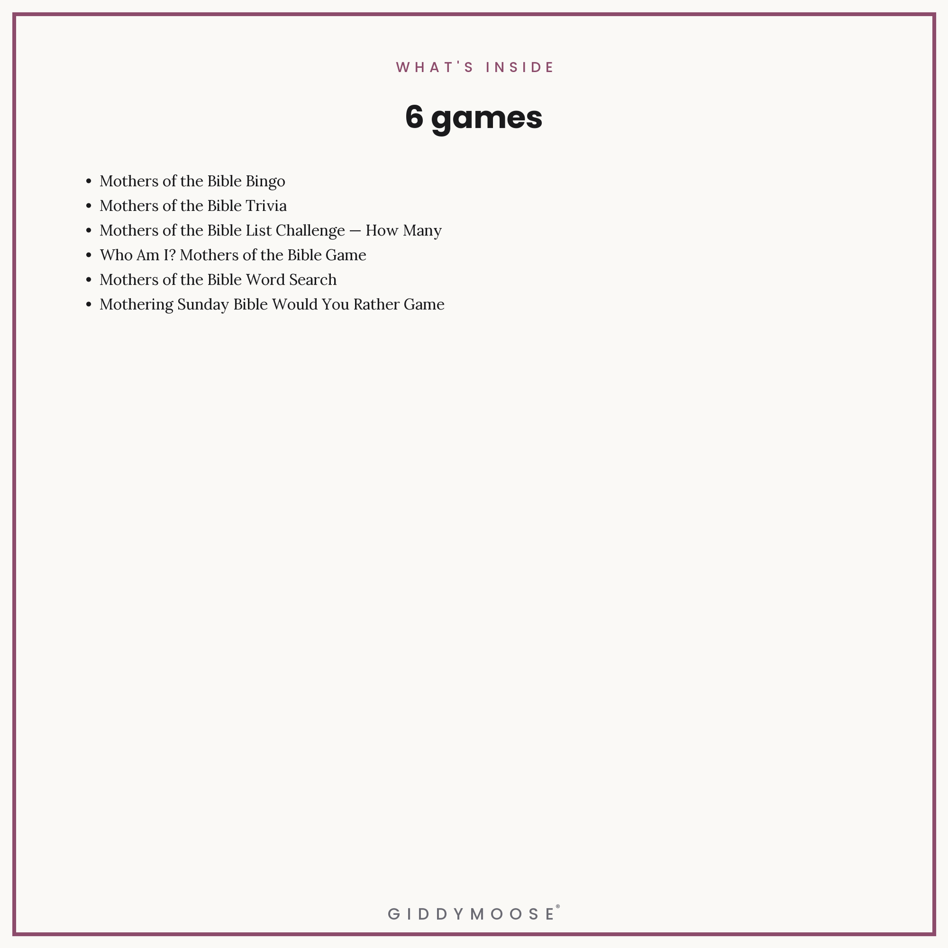 The Mothering Sunday Bible Games Bundle — image 2