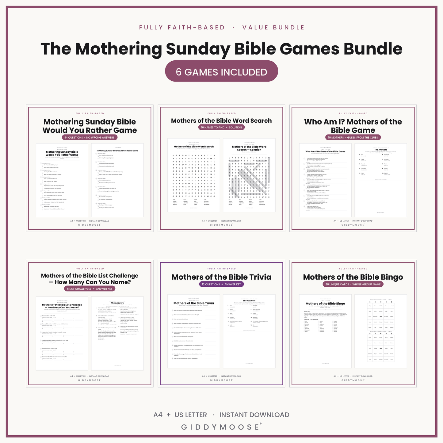 The Mothering Sunday Bible Games Bundle — image 3