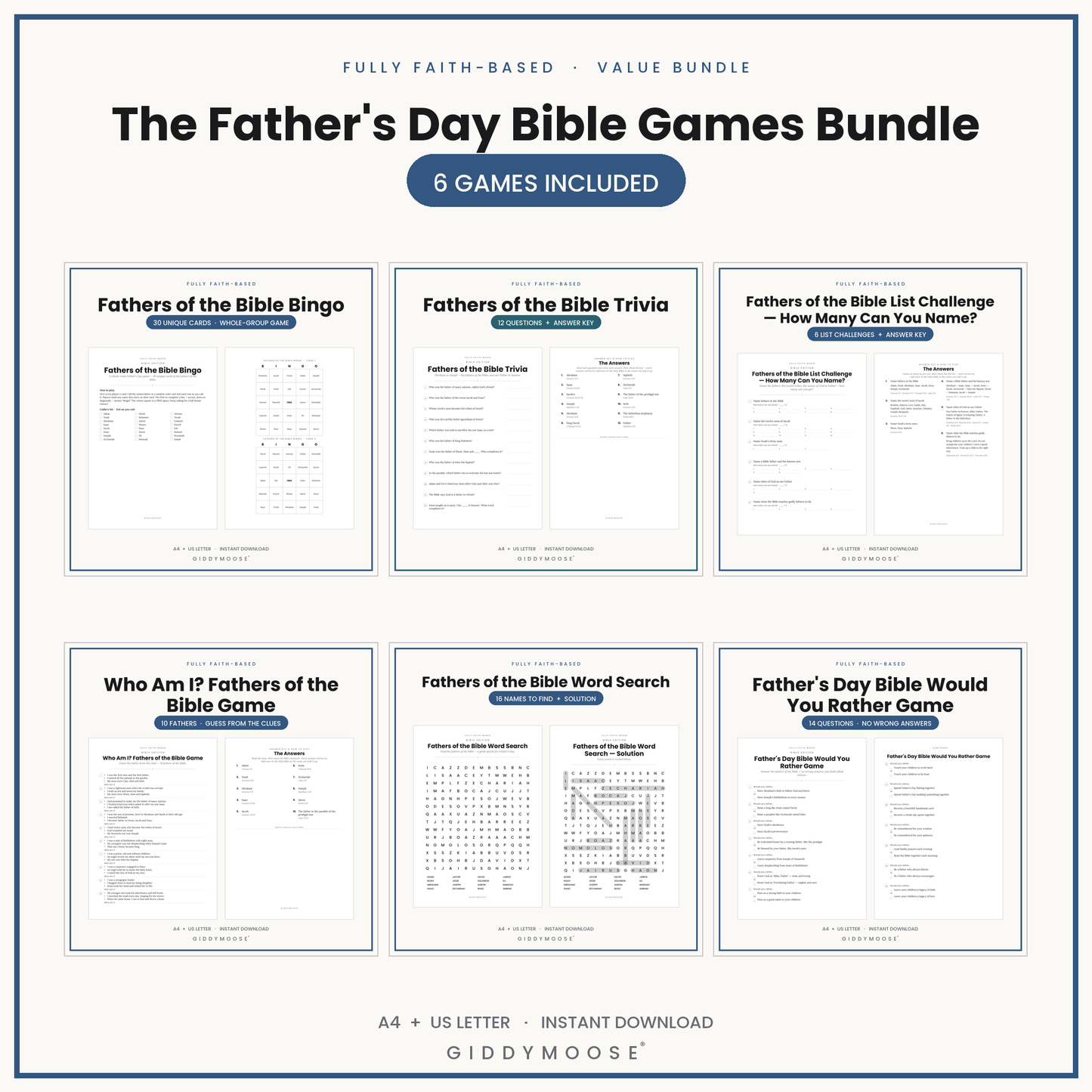The Father's Day Bible Games Bundle