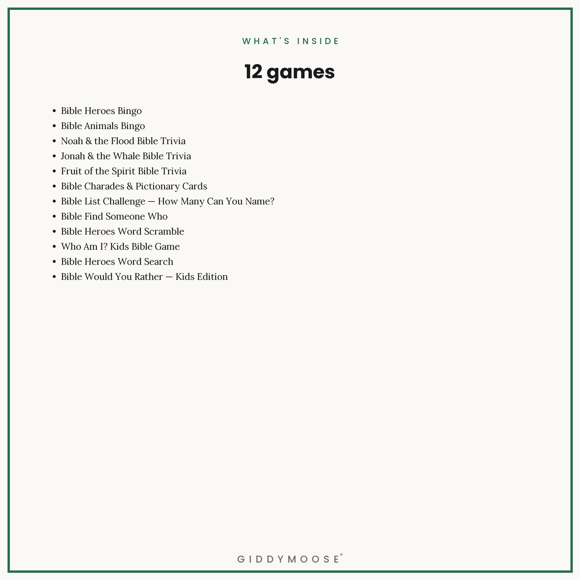 The Sunday School Games Bundle — image 2