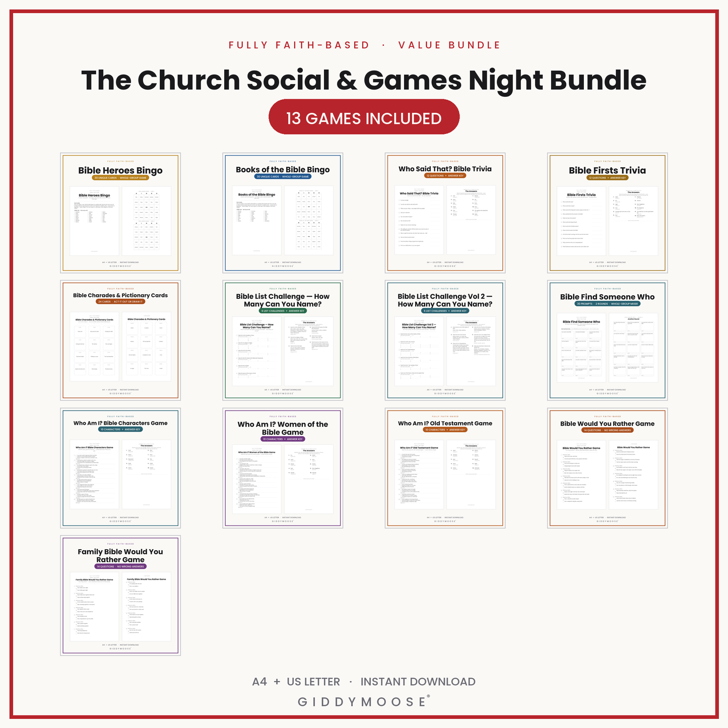 The Church Social & Games Night Bundle