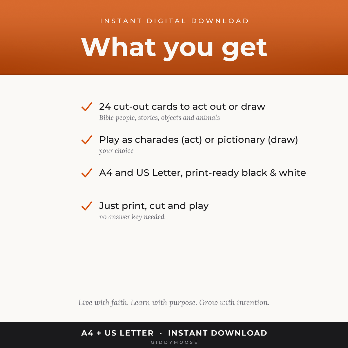 Bible Charades and Pictionary Game Printable — image 2