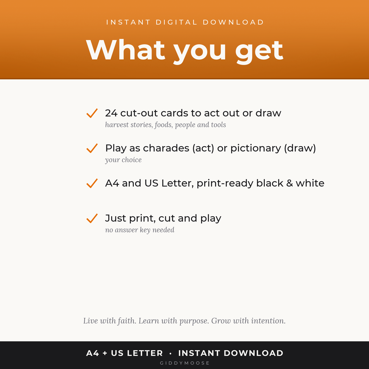 Harvest Charades and Pictionary Printable — image 2