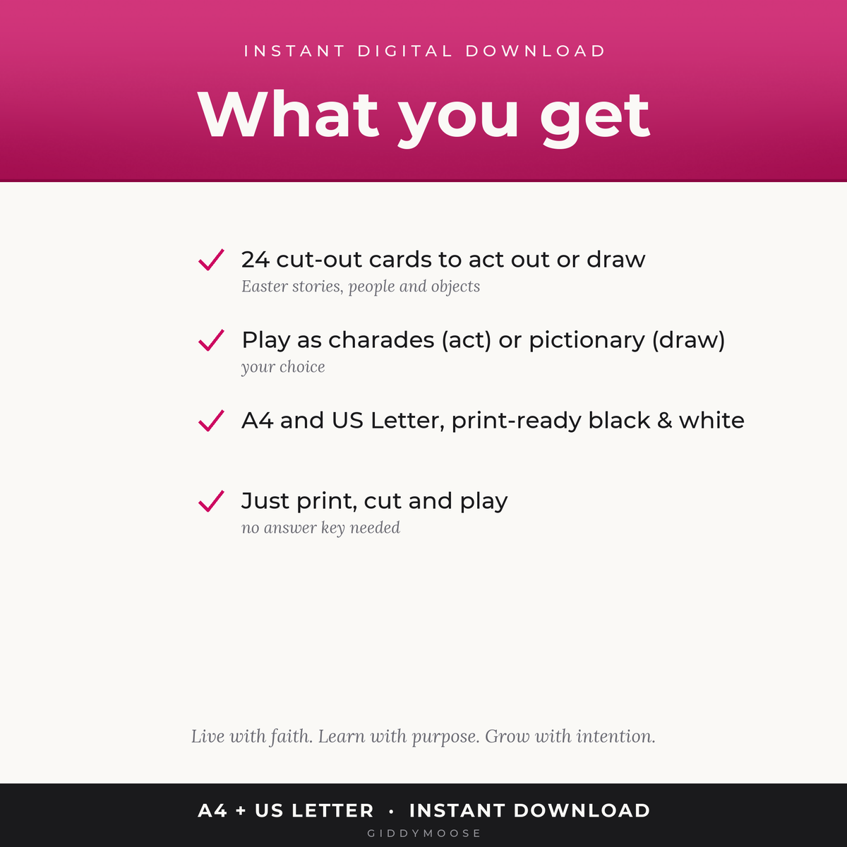 Easter Charades and Pictionary Printable — image 2