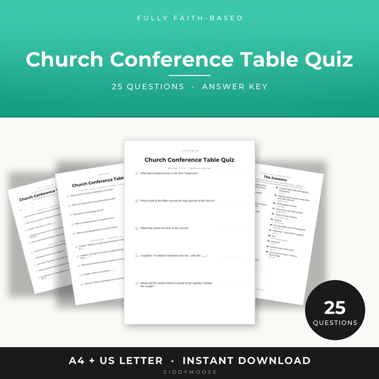 Church Leadership Bible Quiz Printable