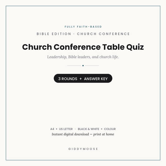 Church Leadership Bible Quiz Printable