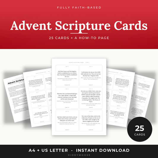 Advent Scripture Cards Printable