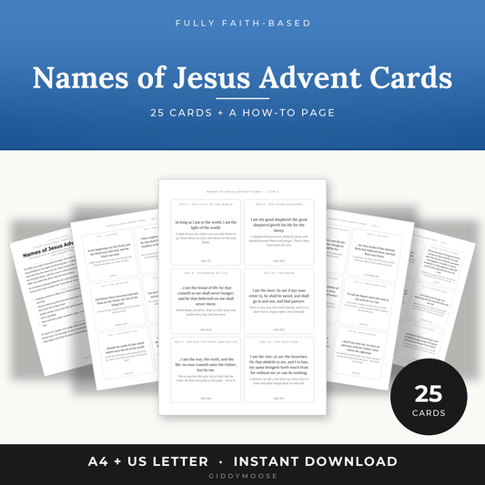 Names of Jesus Advent Cards Printable