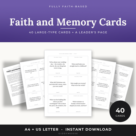 Seniors Group Conversation Cards Printable