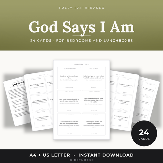 Bible Verse Cards for Kids Printable