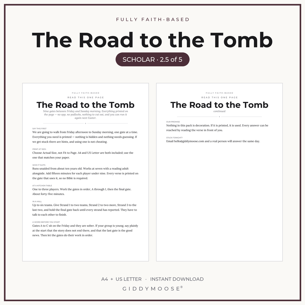 Easter Bible Escape Room Printable