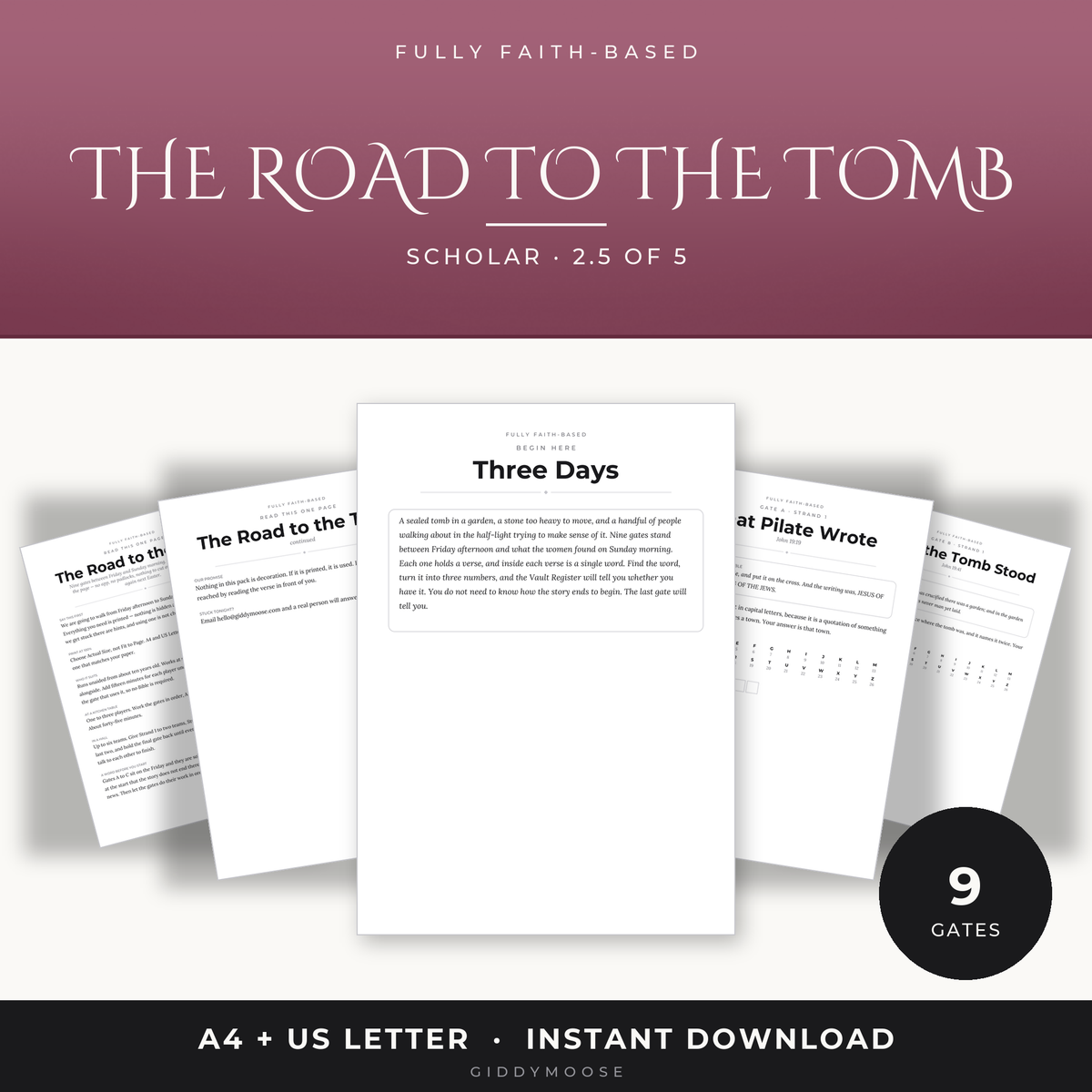 Easter Bible Escape Room Printable