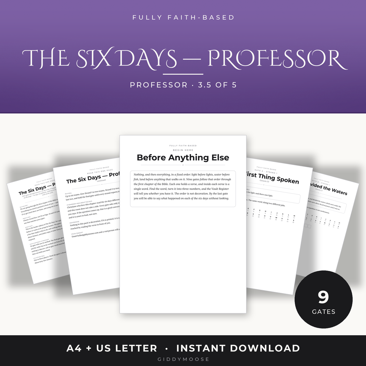 Hard Bible Escape Room Printable