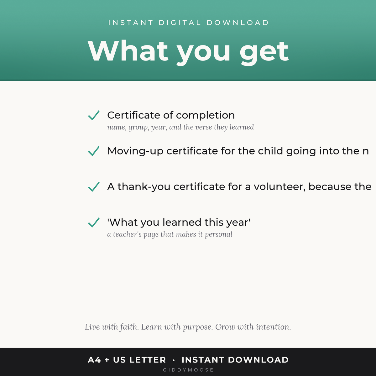 Editable Sunday School Certificate Printable — image 2